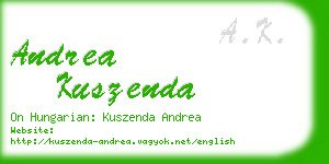 andrea kuszenda business card